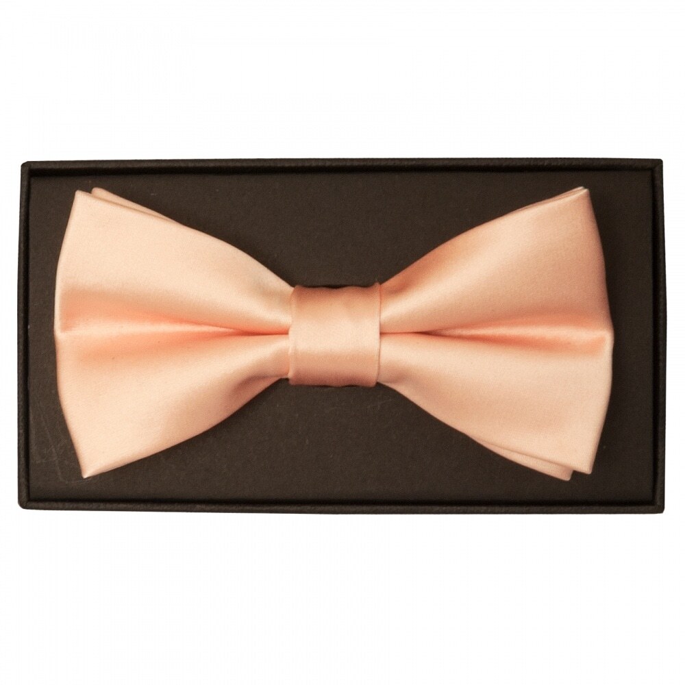 Plain Light Peach Men's Bow Tie Wedding Christening Formal Prom Dickie Bow Tie
