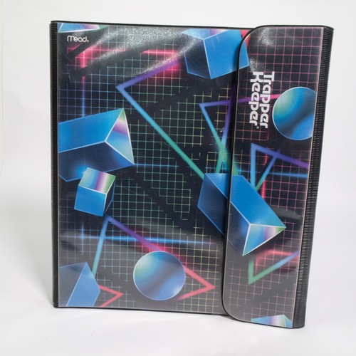 Trapper Keeper Retro Style 80’s 90’s Look Schulmappe Notizbuch geometrisch
