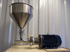 Inline High Shear Mixer/Emulsifier, 100 gpm, 5 hp, with powder eductor assembly