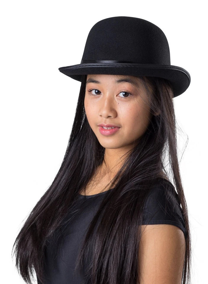 Dress-Up-America Derby Hat - Derby Bowler Hat for Men - Black Bowler Hat Costume - Image 4 of 4
