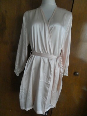 Jones New York women's peaslk wrap bath robe spa size L/XL fits size large $58