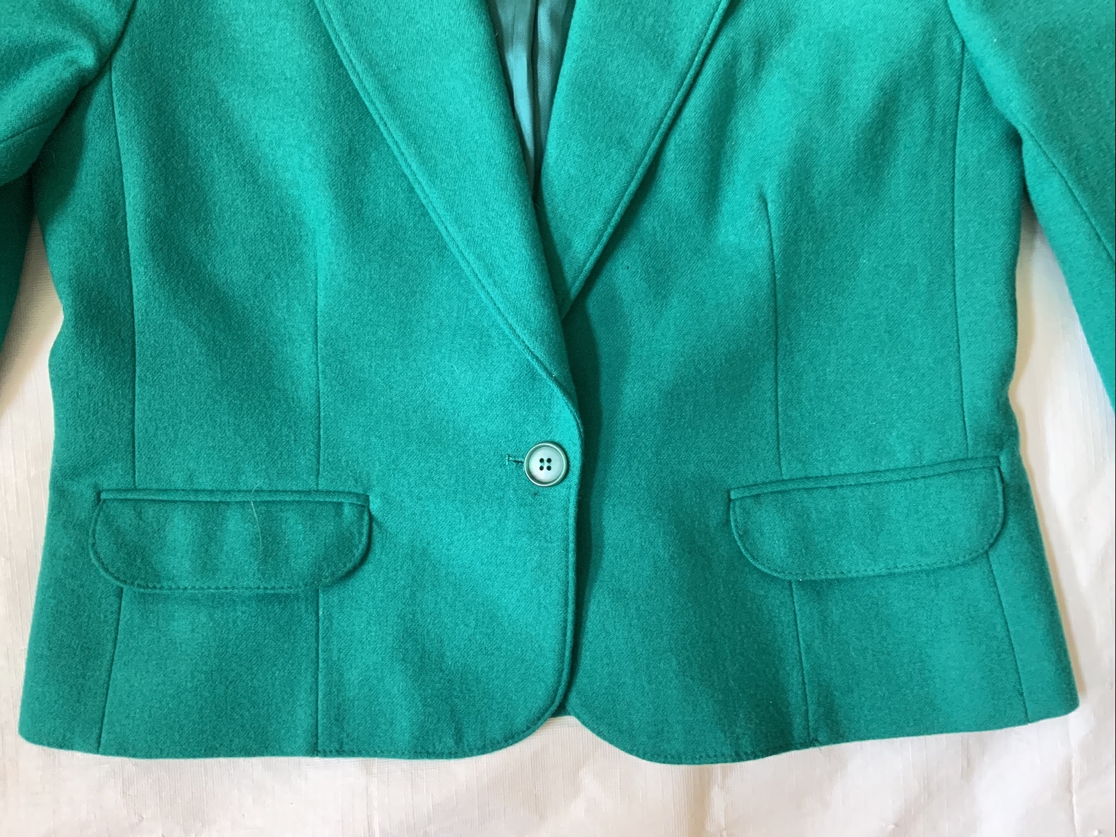 Pendleton Virgin Wool Single Button  Blazer Green… - image 7