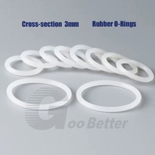 Silicone O-Rings 3mm Cross Section Rubber Seals Sealing Washer OD 10mm-60mm