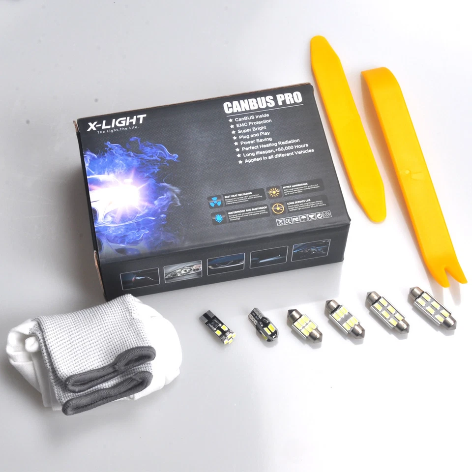 Kit de luces interiores lámpara LED completa 14 piezas blancas para VW Volkswagen Scirocco 3 3R Foto 4 de 4