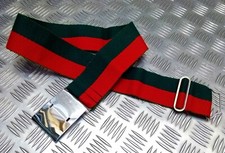 Stable Belt 62mm Red and Green With Chrome Plate Buckle No Insignia Max 36"