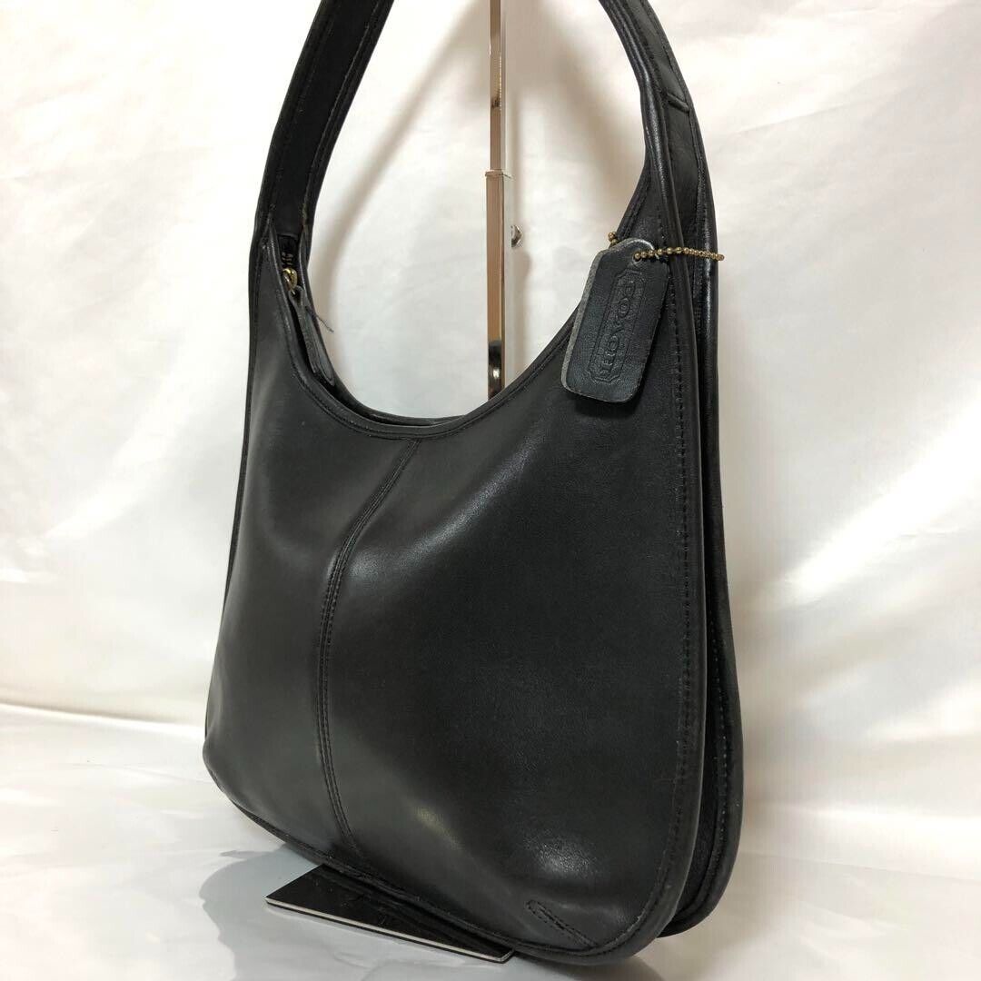Old Coach 9025 Shoulder Bag Black Vintage Ergo Extremely