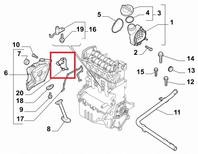 VÁLVULA DE CONTROL REGULADOR DE PRESIÓN DE ACEITE para FIAT 500 X L BRAVO DOBLO TIPO 1.6 2.0 D Foto 3 de 3