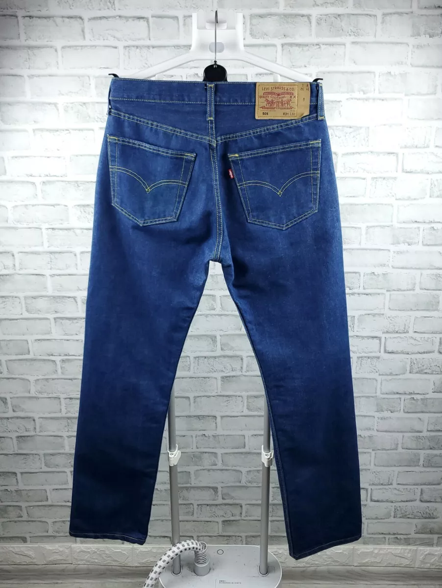 Vintage Levi&#039;s 501 UK Blue Denim Jeans 31x32 eBay