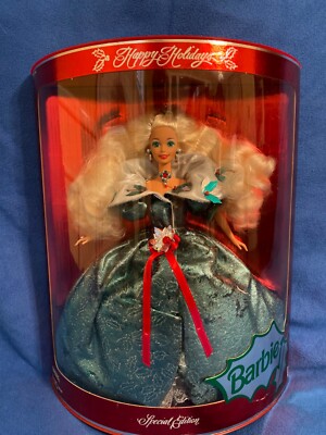 1995 Mattel Happy Holidays Special Edition Barbie Blonde #14123 MIB NRFB