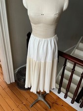 VINTAGE BARBIZON PETTI-PLEAT NYLON-ORLON MIDI HALF SLIP WHITE EUC 14-16 MISS