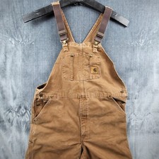 Carhartt Double Knee R08 Overalls Men's 42x32 Brown Non Insulated