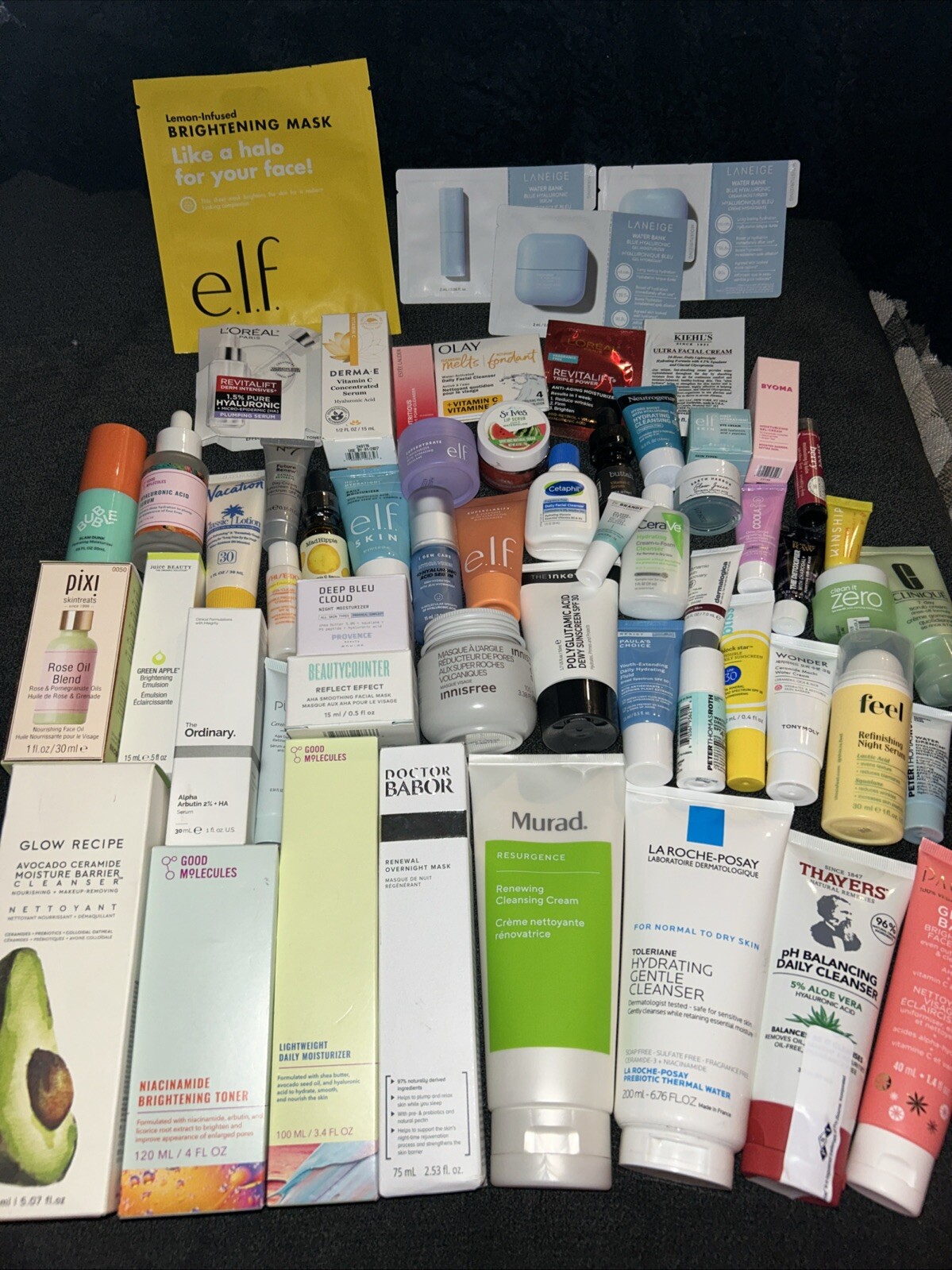 SKINCARE LOT OF 58 ITEMS MOSTLY UNUSED - READ DESCRIPTION