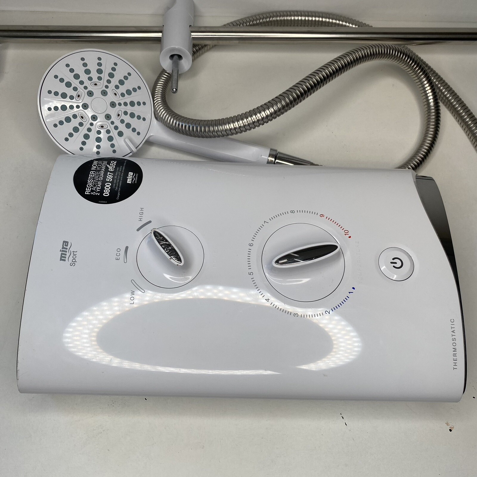Mira Sport Max Electric Shower 9.0kW 4 Spray Showerhead White Chrome Bathroom 5013181059526 eBay