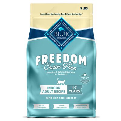 Blue Buffalo Grain Free Dry Cat Food Indoor Fish Recipe 5 lb Natural Nutrition