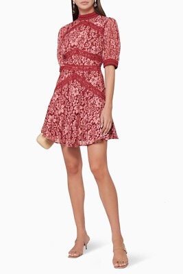 Keepsake Holder Lace Floral-Print Mini Dress Red Size XS $185 | eBay Keepsake Holder Lace Floral-Print Mini Dress Red Size XS $185 | eBay
