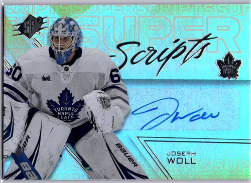 2024-25 Spx Super Scripts Autograph Joseph Woll 25/49 Toronto Maple Leafs Auto