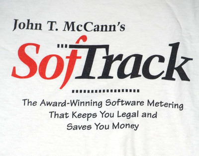 Vintage Apple Macintosh SofTrack T Shirt Mens XXL 90s Computer Nerd USA Tee