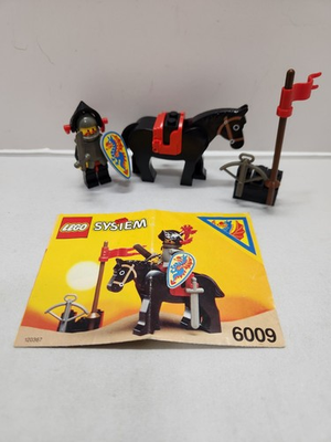 #ad Vtg Lego 6009 Castle Black Knight 1992 100% Complete w Manual No Box $49.95