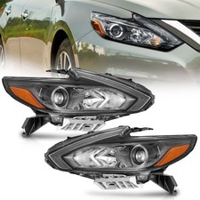 Pair Headlights Assembly Black For 2016-2018 ...