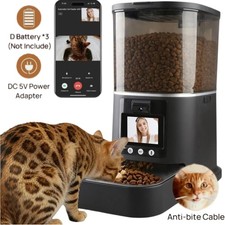 5G WiFi Smart Cat Feeder Camera Screen 5L Two-Way Video Audio Auto Pet Dispenser