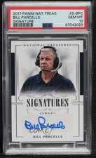 2017 National Treasures Signatures 9/49 Bill Parcells PSA 10 GEM MT Auto HOF 1q7