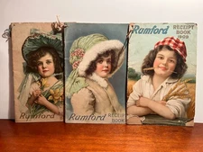 1909 Rumford Receipt Book Cook Book The Wholesome Baking Powder Lot of 3
