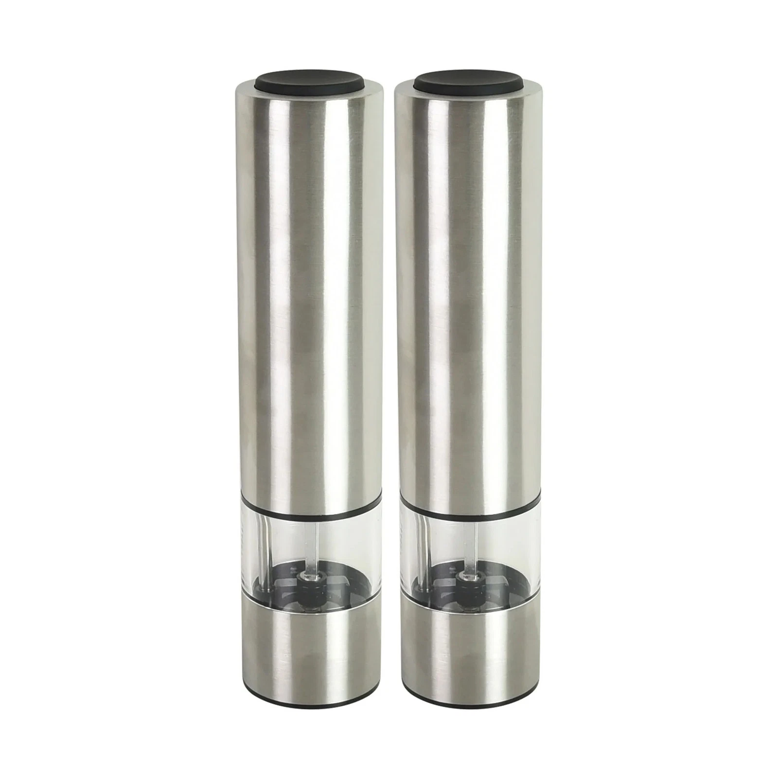 Electric Stainless Steel Salt & Pepper Grinder Set of 2