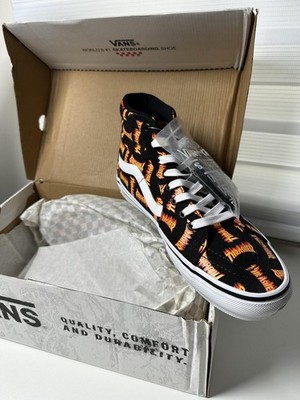 Skater Boi Vans Skate Sk8-Hi Thrasher Flame Detail Men's 9.5 New High Top