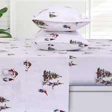 Tribeca Living Ultra Soft Turkish Cotton Flannel King Sheet Set with Extra De...