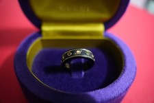 Gucci Icon Ring with Gemstones 18k yellow gold size 18 (Q-R)