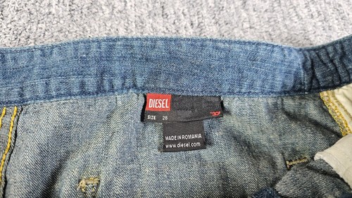 Minifalda vaquera vintage Diesel para mujer talla 28 línea A botón a presión bolsillos azules - Imagen 3 de 11