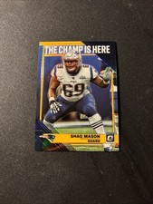 2019 Optic Shaq Mason The Champ is Here 9/10 Gold Patriots CH-18