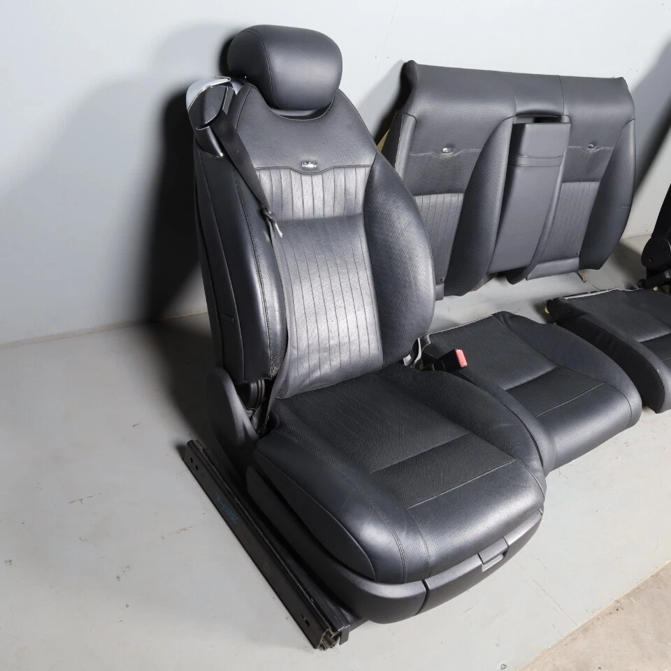 2007-2008 Mercedes CL550 CL600 Front Seat Set With Rears Black Leather OEM used - Image 2 of 4