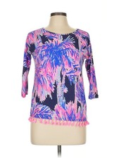 Lilly Pulitzer Women Purple 3/4 Sleeve Top XS