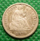 1870  Seated Liberty Half Dime Coin 1837-1891 #A07   Coin
