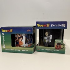 Paquete de 2 tazas de café Dragon Ball Super Color Goku y Vegeta 11 oz Funky