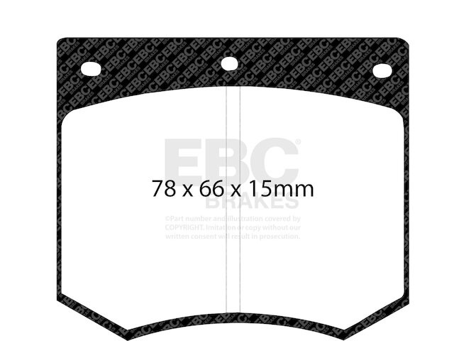 For 1971-1974 Lotus Elan Brake Pad Set Front EBC 26366ZMSQ 1972 1973 2