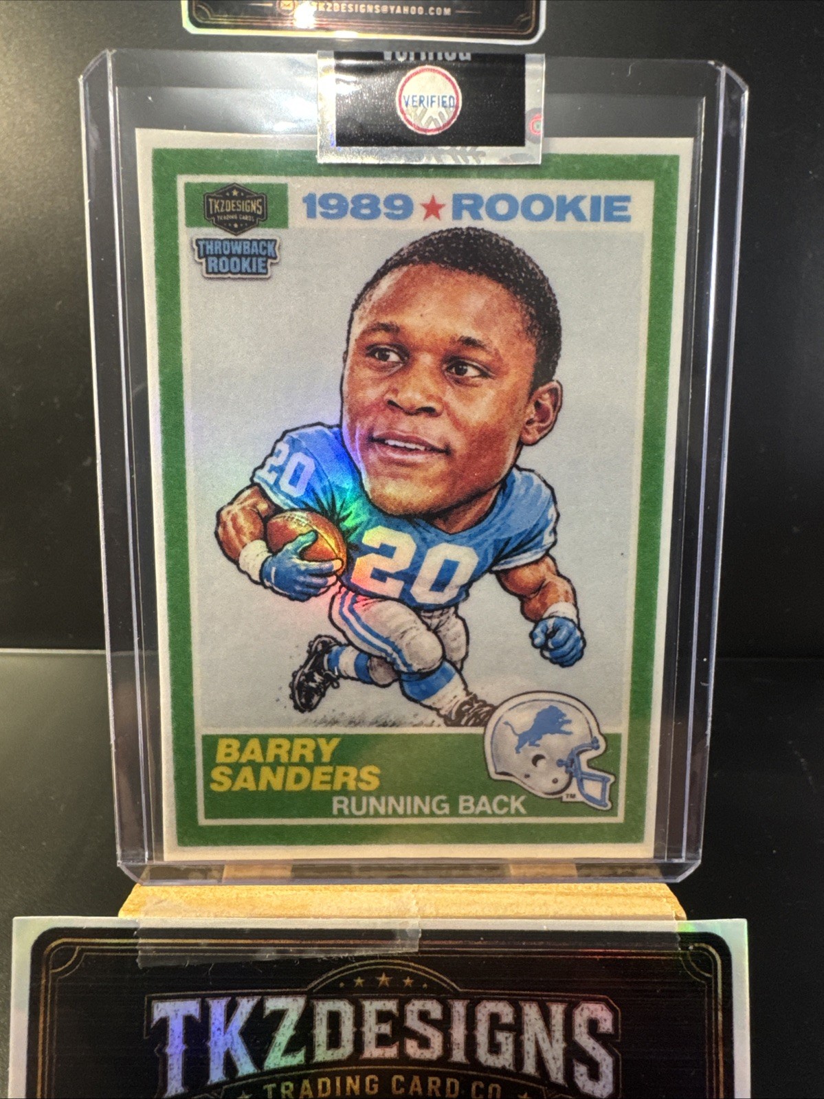 2026 Tkzdesigns Throwback Rookie Barry Sanders BS1 Detroit Lions