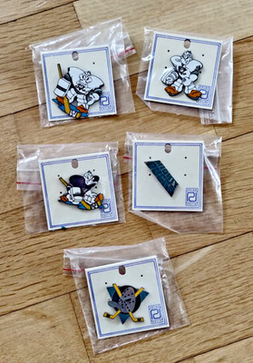 5 Sport Pins ANAHEIM MIGHTY DUCKS Pins Peter David NHL Ice Hockey USA Hockey