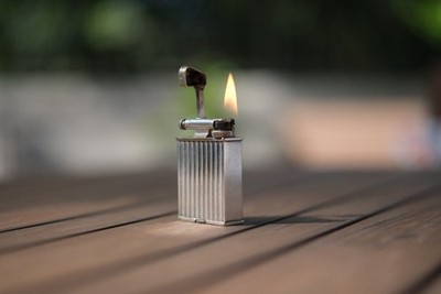 Vintage Silver Plated Alfred Dunhill Lift Arm Lighter