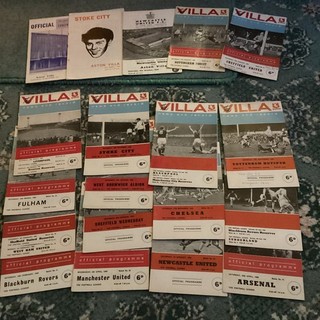 19 Aston Villa homes and away programmes from 1965/66