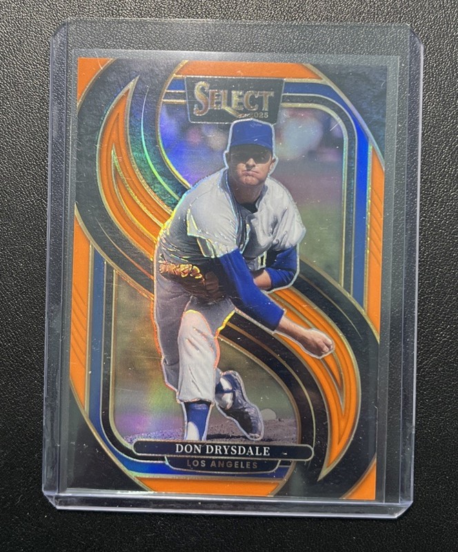 Don Drysdale 23/49 - 2025 Panini Select Premier Level Orange Prizm LA Dodgers