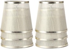 Set of 6 Crystal Chandelier Mini Lamp Shade 5.5-Inch, Bell, Clip On, Champagne O