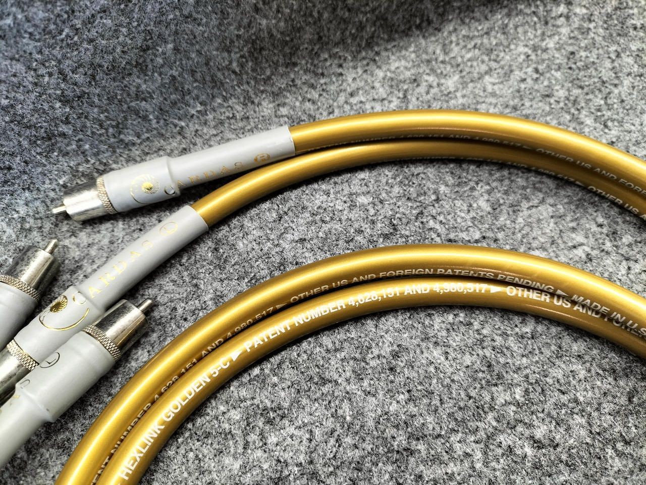 CARDAS RCA Line Cable HEXLINK GOLDEN 5c 1.5m X 2 Used