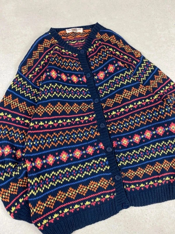 Pull cardigan Nicole earth sweat vintage Multicolore L - Photo 3/4