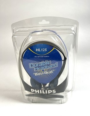 Phillips Durable Headband Ultra Lightweight Headphones SBC HL125 Bass Beat NEW