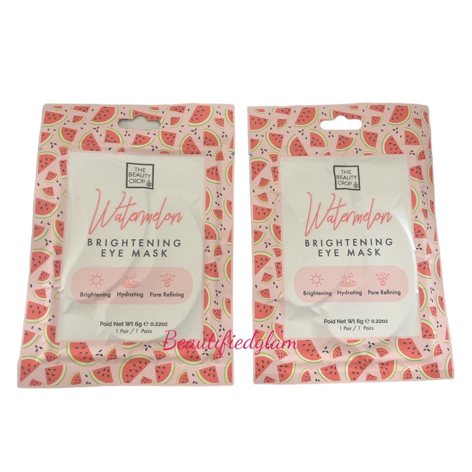 2pc The Beauty Crop Watermelon Brightening Eye Masks 6g New