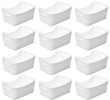 Storage Bins - Open Plastic Organizers and Storage Basket for Kitchen Pantry ...