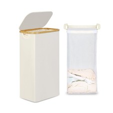 efluky Slim Laundry Basket with Lid, Narrow Laundry Hamper with Rem... Fast Ship