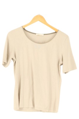 AIRFIELD Damen T-Shirt Gr. 38/M Beige Basic Kurzarm Shirt